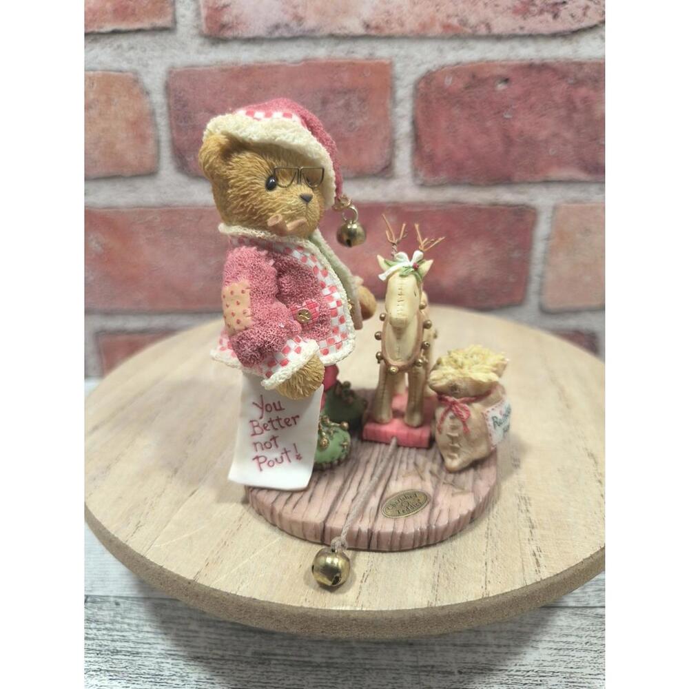 2001 Cherished Teddies Bear Santa Wendall Have You Been Naughty or Nice? Vtg - Picture 3 of 7